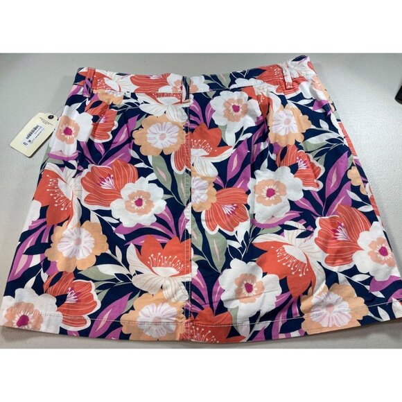 St John's Bay Womens Size 10 Floral Print Cotton Skort Sophie Flrl Pink - Picture 2 of 10